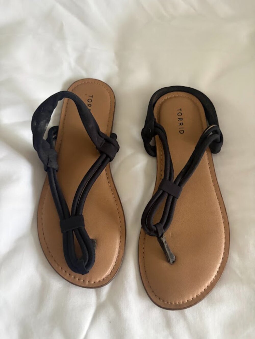 Torrid Black Elastic Sandals Size 9WW Women's